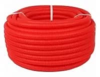 Трубка защитная гофрированная бухта 50м D 20 мм (красная)