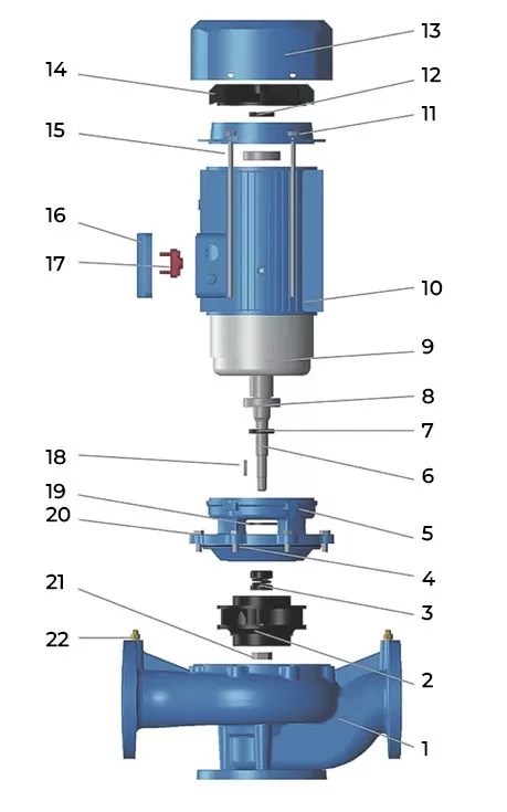 Схема циркуляционного насоса MAXPUMP IL 65-310/30 