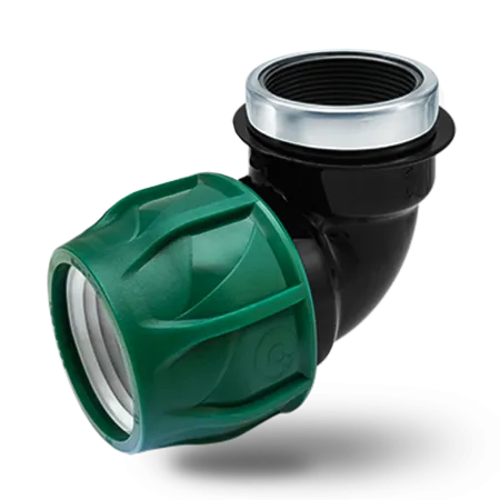 Колено компрессионное (угол) Poelsan 20 x ½" с внутренней резьбой